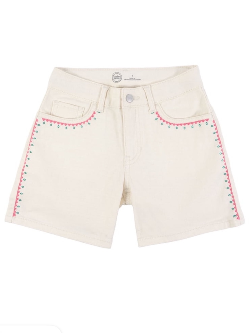 Wonder Nation Girls Baggy Denim Shorts, Size 10